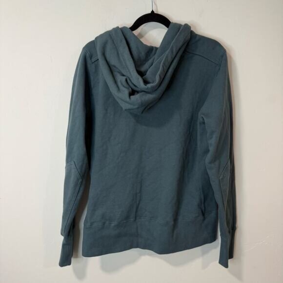 American Giant Women's Classic Hoodie Jacket Cotton Thick Teal Large - Picture 4 of 6